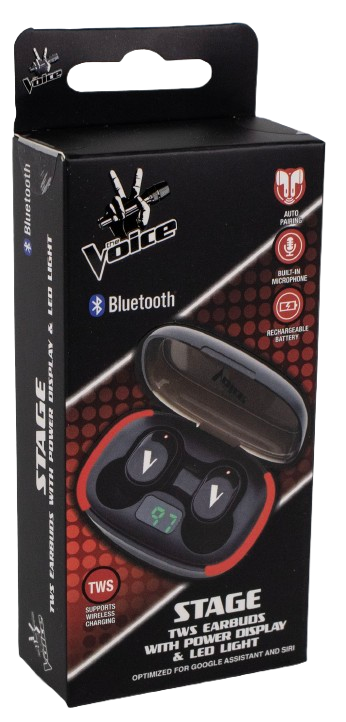 STAGE Wireless Earbuds with LED and Power Display